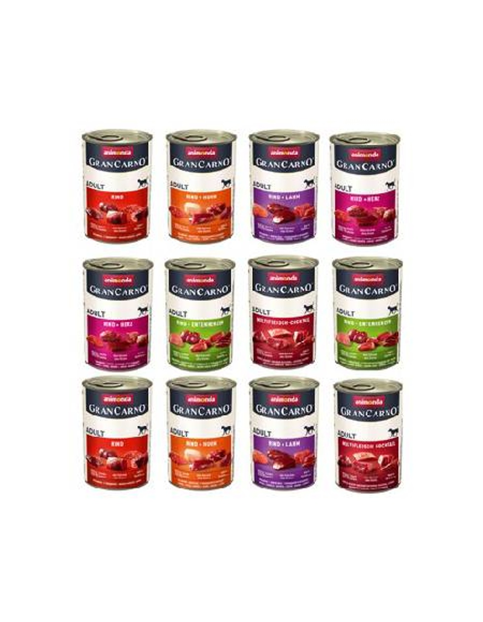 Grancarno 6 Çeşit Karışık Köpek Konservesi 400grX12 Adet