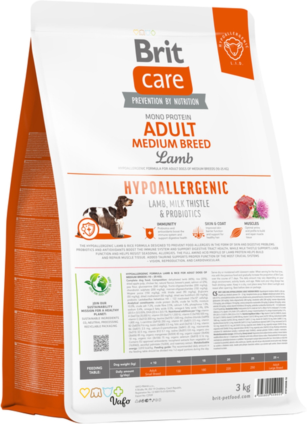 Hipoalerjenik Kuzulu ve Pirinçli Orta Irk Yetişkin Köpek Maması