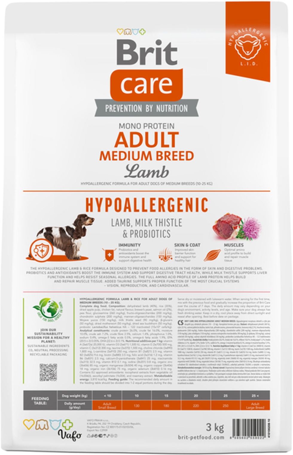 Hipoalerjenik Kuzulu ve Pirinçli Orta Irk Yetişkin Köpek Maması