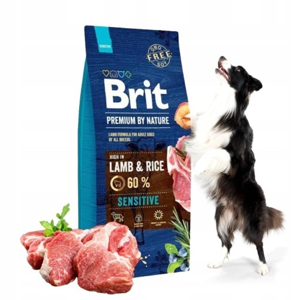 Brit Premium By Nature Sensitive Kuzulu ve Pirinçli Yetişkin Köpek Maması