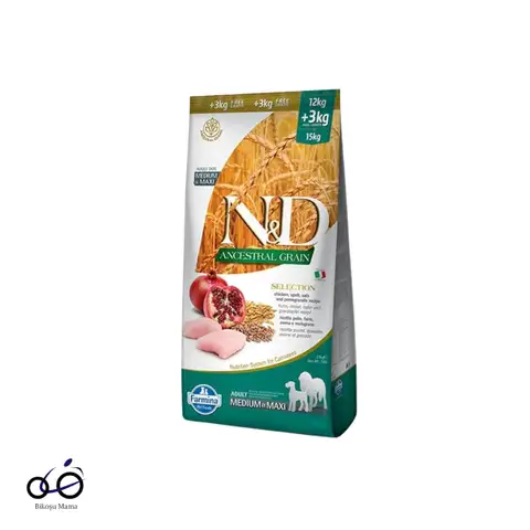 Ancestral Grain Düşük Tahıllı Tavuk Etli ve Narlı Kuru Köpek Maması 12+3kg