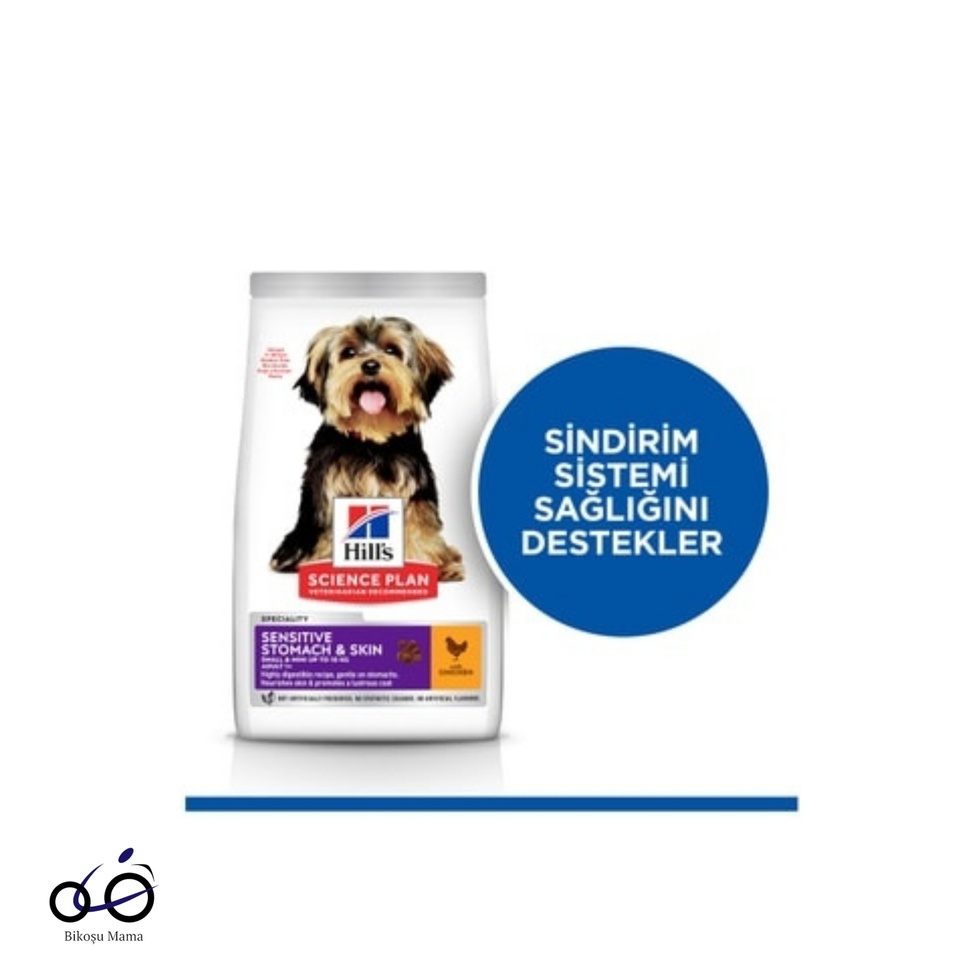 SCIENCE PLAN Sensitive Stomach & Skin Tavuklu Küçük Irk Yetişkin Köpek Maması 1,5kg