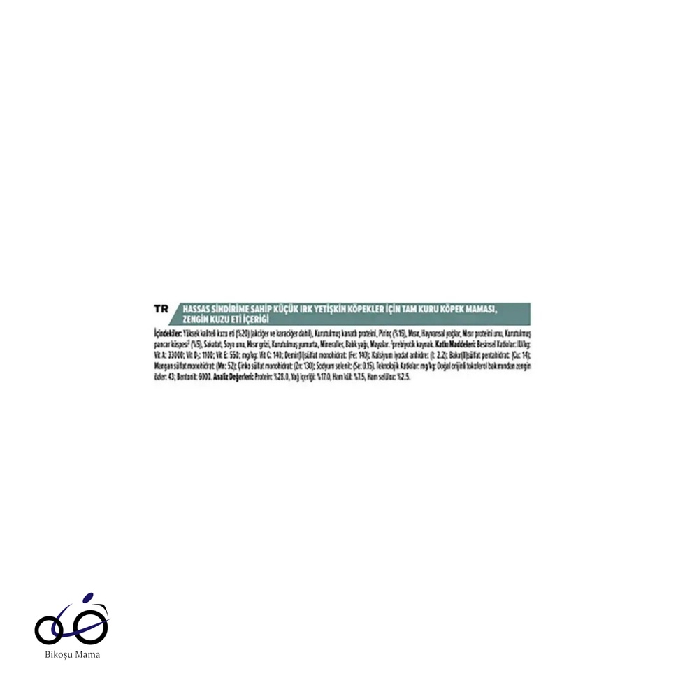 Small & Mini Sensitive Digestion Kuzulu ve Pirinçli Küçük Irk Yetişkin Köpek Maması 3kg