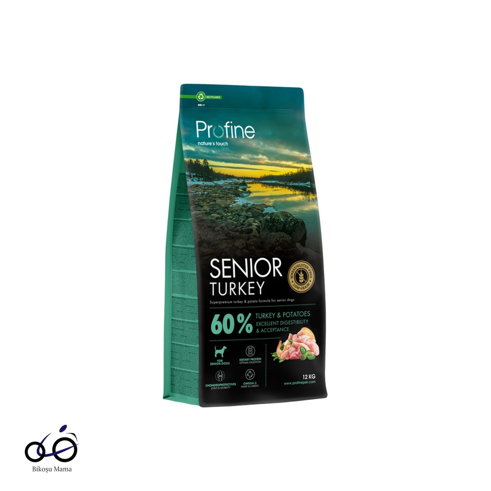 Senior Hindili Düşük Tahıllı Yaşlı Köpek Maması 12kg