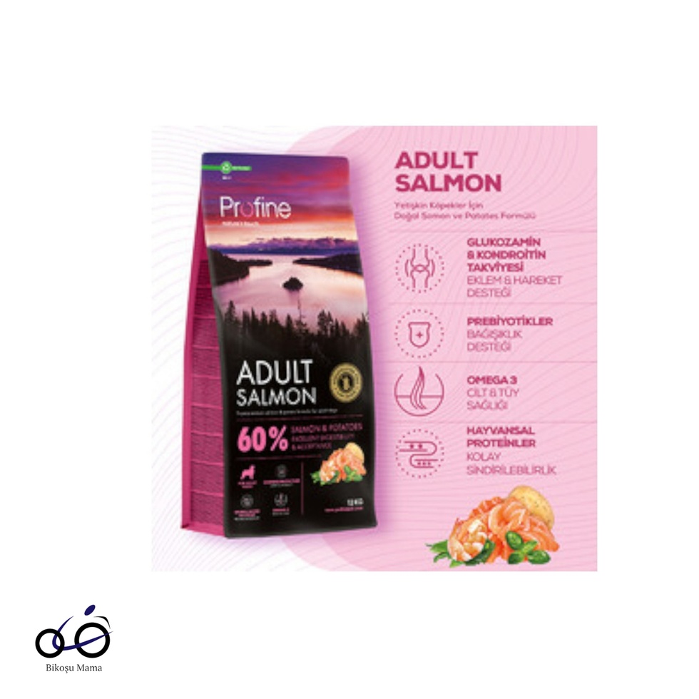 Düşük Tahıllı Somonlu Yetişkin Kuru Köpek Maması 12kg