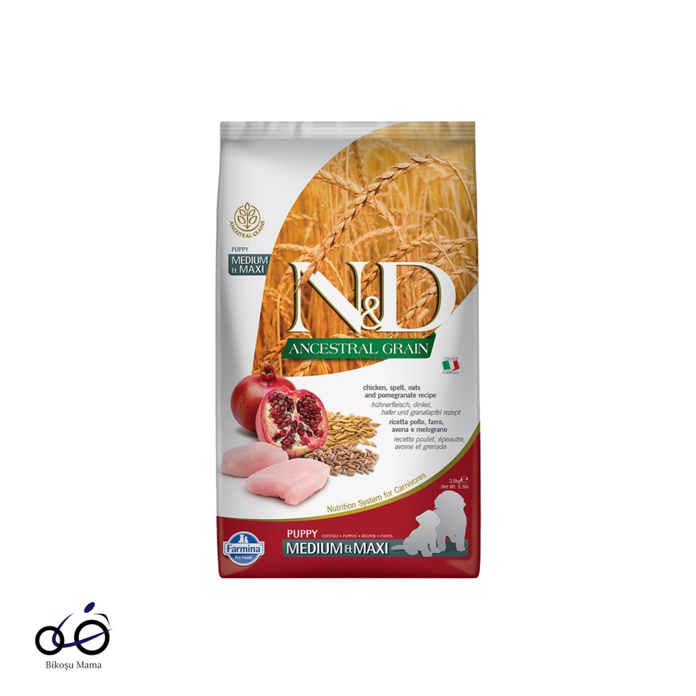 Ancestral Grain Az Tahıllı Tavuk & Nar Orta ve Büyük Irk Yavru Köpek Maması