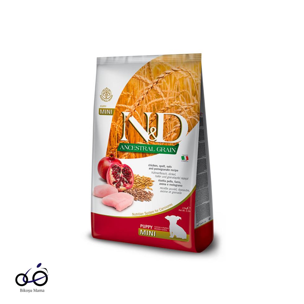 Ancestral Grain Düşük Tahıllı Tavuklu ve Narlı Küçük Irk Yavru Köpek Maması