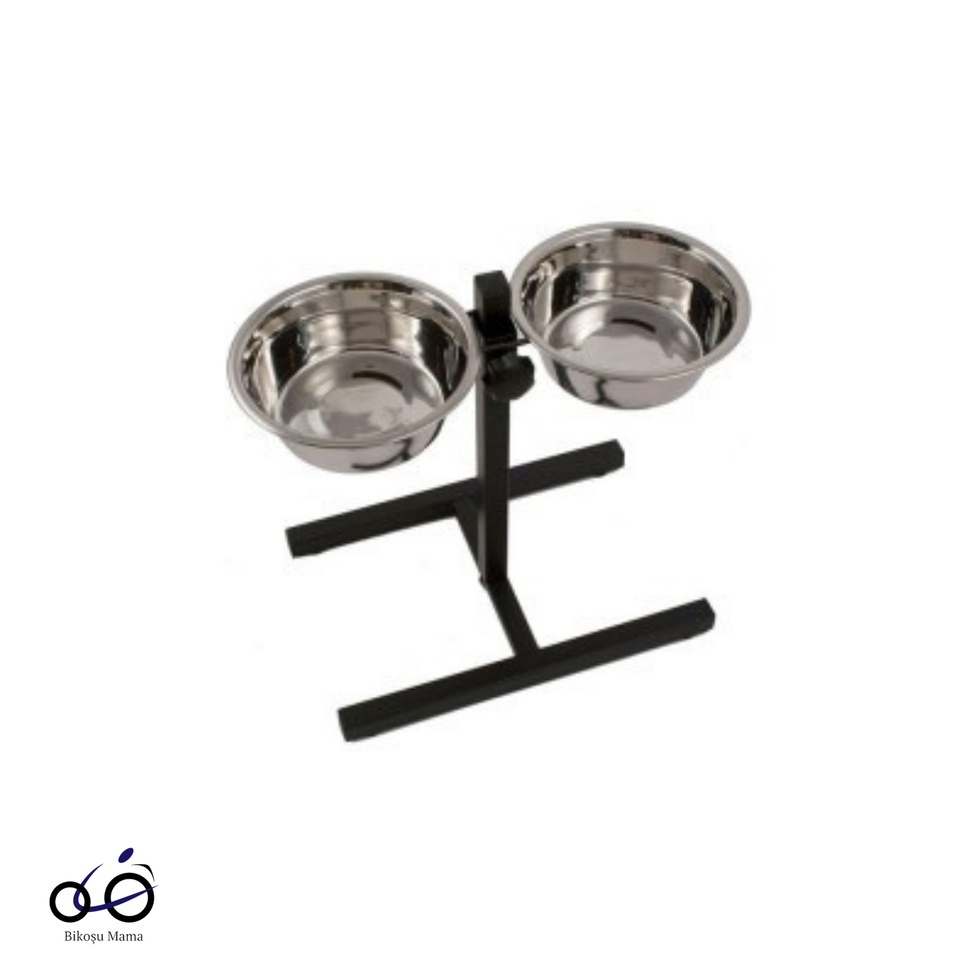 Ayarlanabilir Ayaklı İkili Mama & Su Kabı