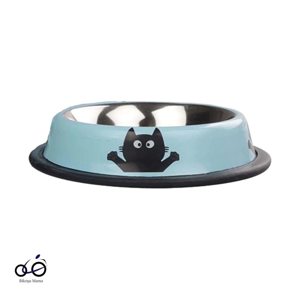 Kedi Desenli Mama & Su Kabı