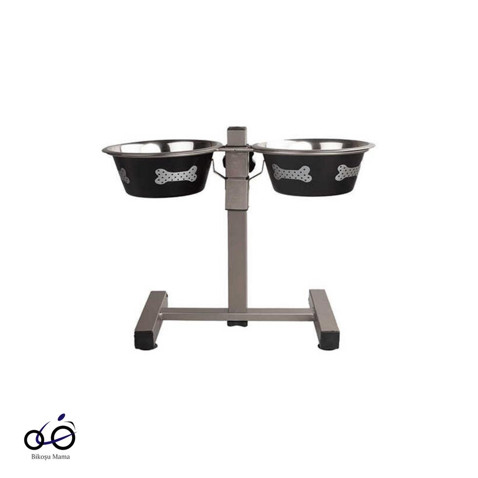 Ayaklı İkili Metal Mama & Su Kabı