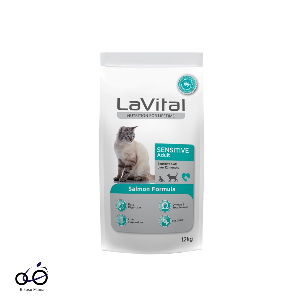 Sensitive Hassas Sindirim Sistemine Sahip Kediler için Somonlu Yetişkin Kedi Maması 12kg