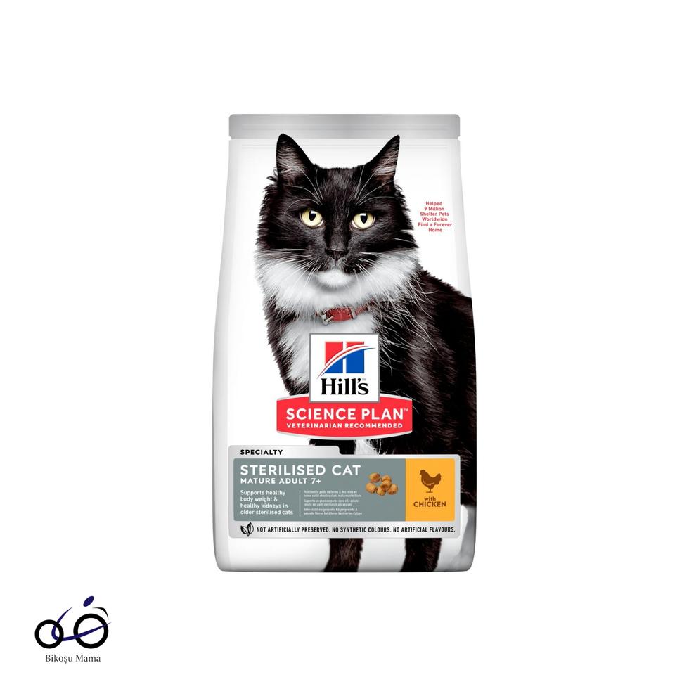 SCIENCE PLAN 7+ Tavuklu Kısırlaştırılmış Yaşlı Kedi Maması 1,5kg