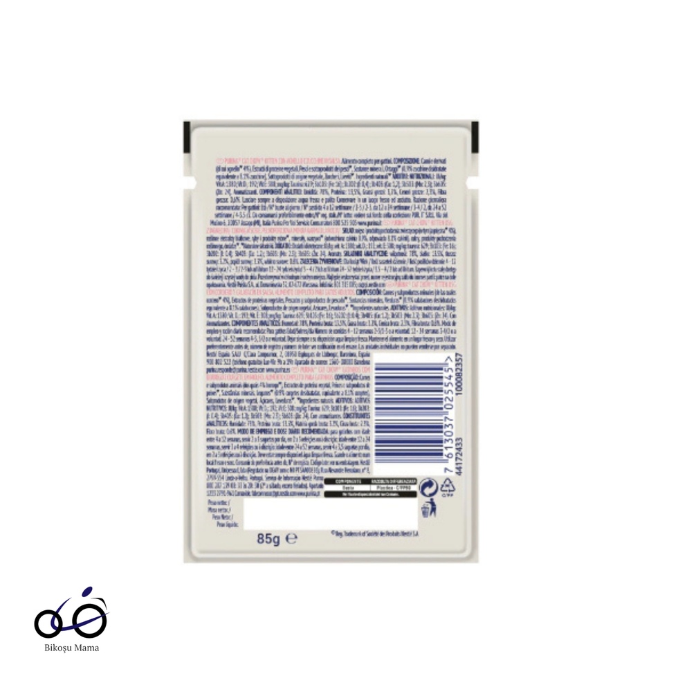 Pouch Sos İçinde Kuzu Etli ve Kabaklı Yavru Kedi Yaş Maması 85gr