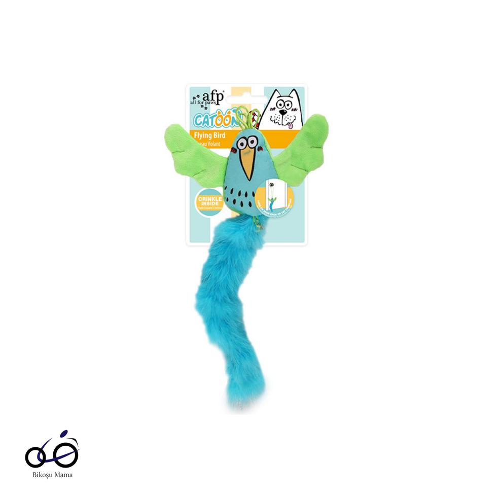 Cartoon Catnipli Uçan Kuş İpli Kedi Oyuncağı