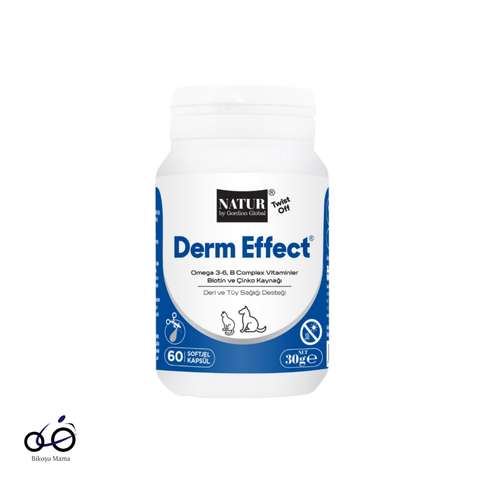 Derm Effect Kedi Köpek Deri ve Tüy Sağlığı Destek Soft Jel Kapsul 60 Adet