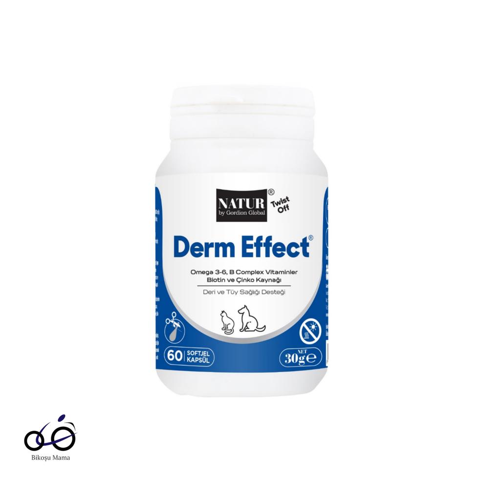 Derm Effect Kedi Köpek Deri ve Tüy Sağlığı Destek Soft Jel Kapsul 60 Adet
