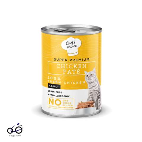 Chefs Choice Hipoalerjenik, Tavuk Etli Tahılsız Ezme Yetişkin Kedi Konservesi 400gr