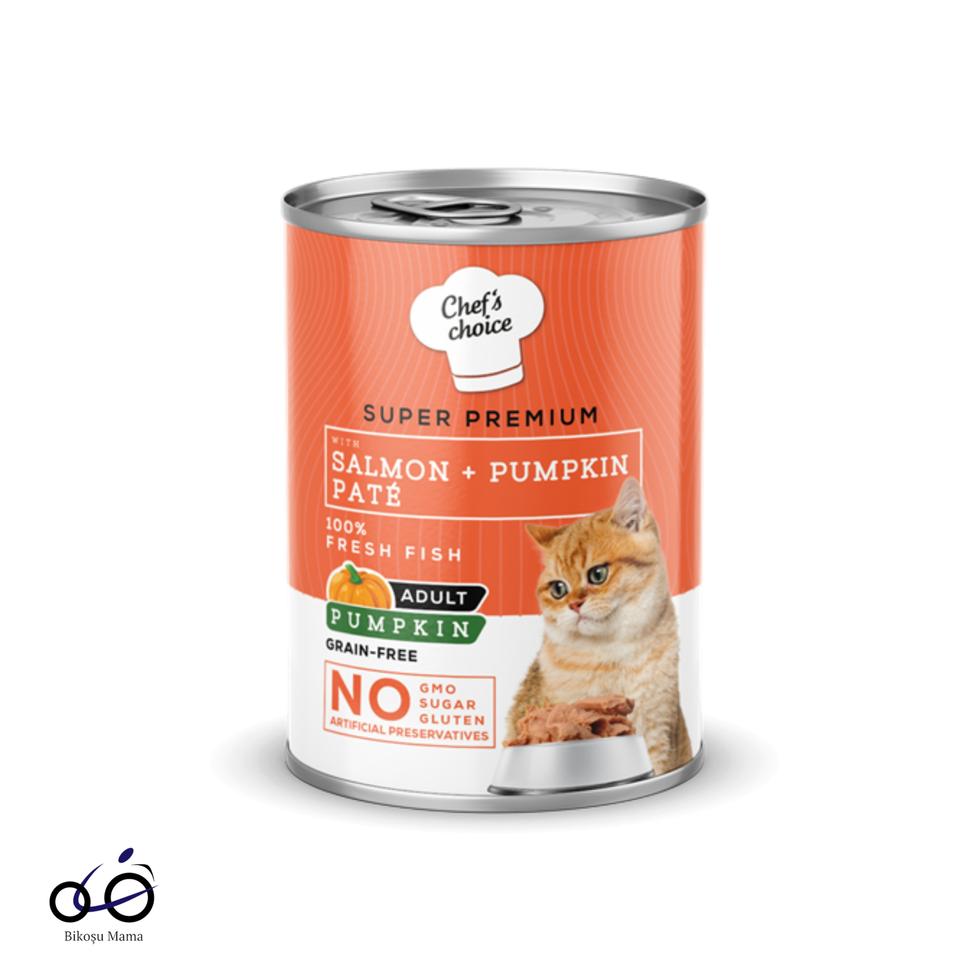 Chefs Choice Hipoalerjenik, Somon Balıklı Ve Balkabaklı Tahılsız Ezme Yetişkin Kedi Konservesi 400gr