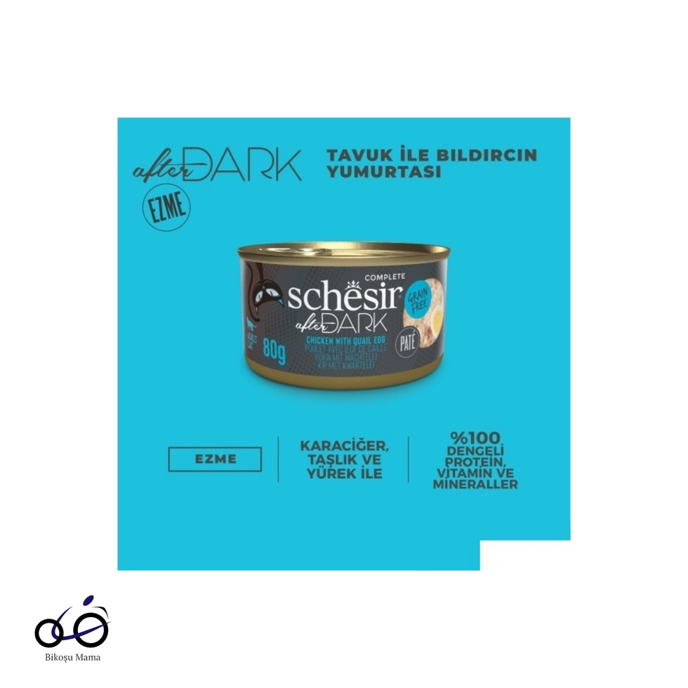 After Dark Tavuk ile Bıldırcın Yumurtası Paté Yetişkin Kedi Konservesi 80gr