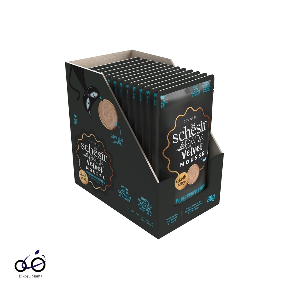 After Dark Tavuk ile Bıldırcın Yumurtası Mus Yetişkin Kedi Yaş Maması 80gr