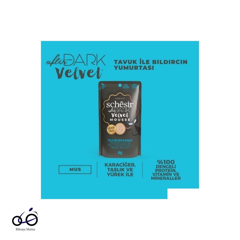 After Dark Tavuk ile Bıldırcın Yumurtası Mus Yetişkin Kedi Yaş Maması 80gr