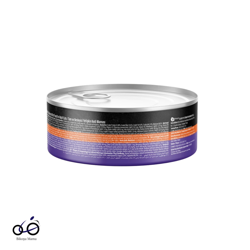 Döner Bites Sos İçinde Hindili Yetişkin Kedi Konservesi 70gr