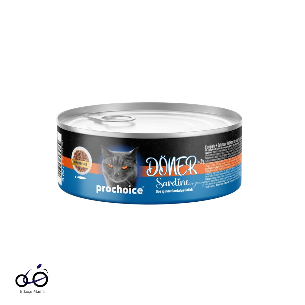 Döner Bites Sos İçinde Sardalyalı Yetişkin Kedi Konservesi 70gr