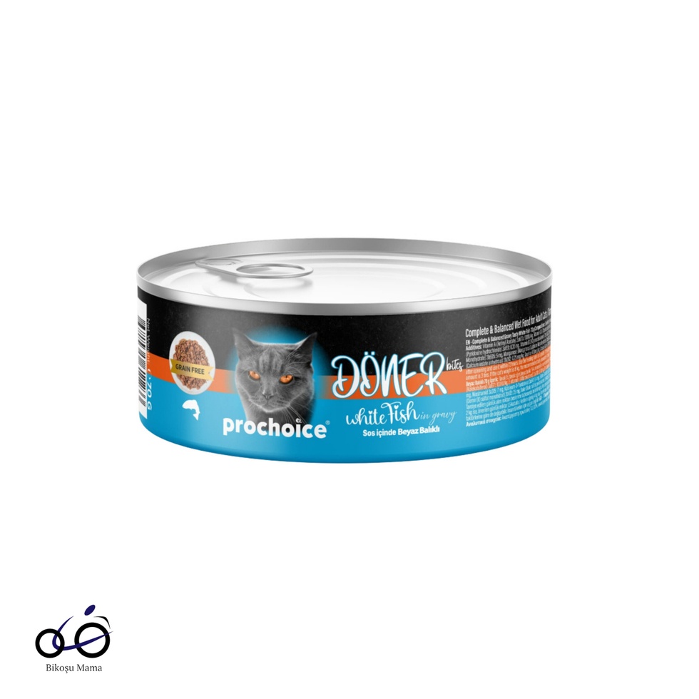 Döner Bites Sos İçinde Beyaz Balıklı Yetişkin Kedi Konservesi 70gr