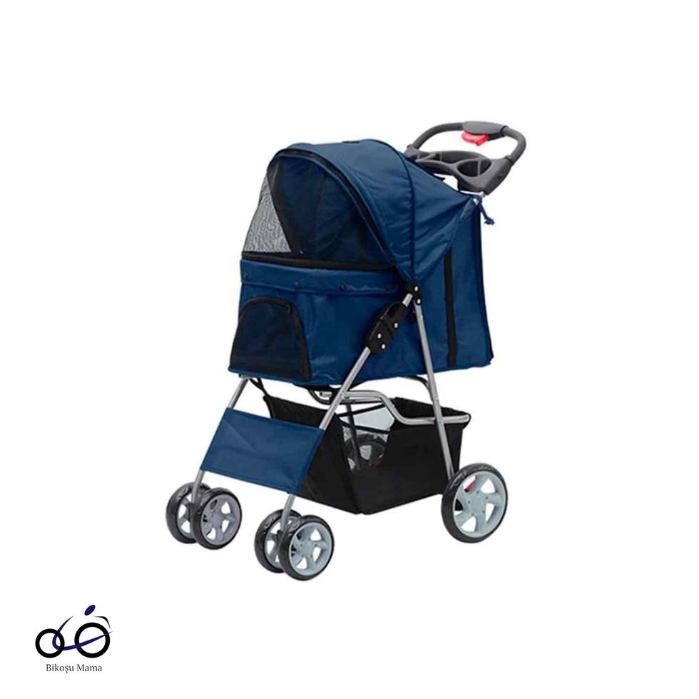 Kedi & Köpek Taşıma Arabası Mavi