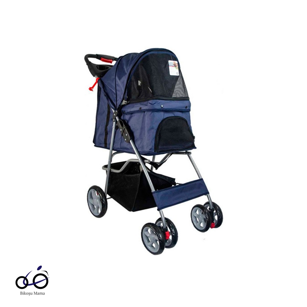 Kedi & Köpek Taşıma Arabası Mavi