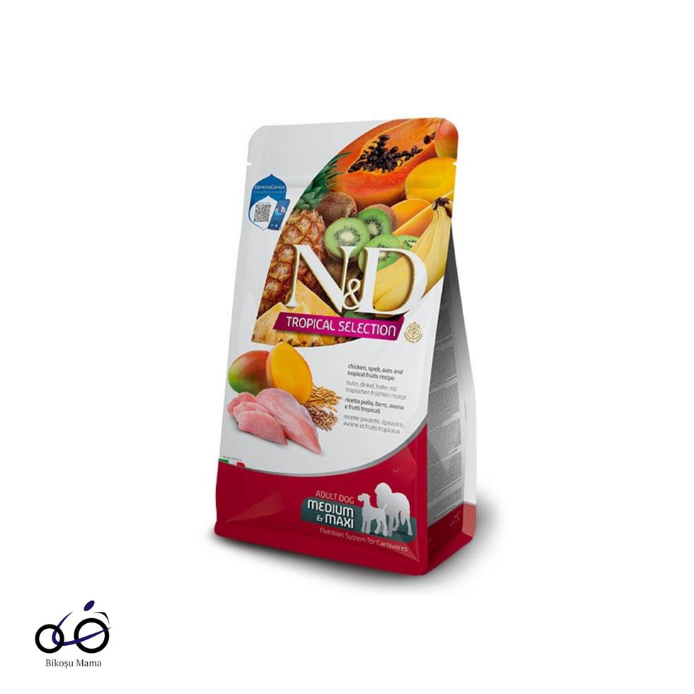 Tropical Selection Tavuklu ve Tropikal Meyveli Orta ve Büyük Irk Yetişkin Köpek Maması 10kg