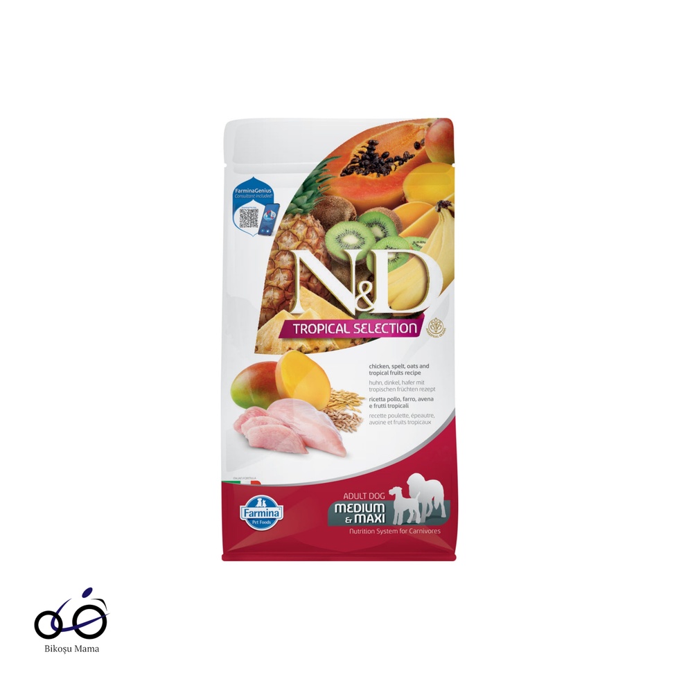 Tropical Selection Tavuklu ve Tropikal Meyveli Orta ve Büyük Irk Yetişkin Köpek Maması 10kg