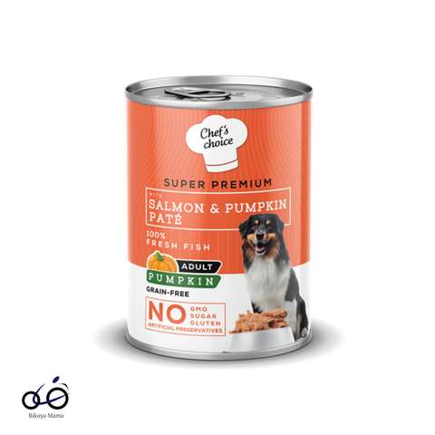 Chefs Choice Hipoalerjenik, Somon Balıklı Ve Balkabaklı Tahılsız Ezme Yetişkin Köpek Konservesi 400gr