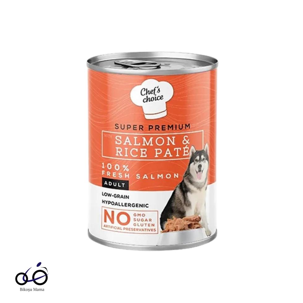 Chefs Choice Hipoalerjenik, Somon Balıklı Ve Pirinçli Ezme Yetişkin Köpek Konservesi 400gr