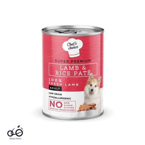 Chefs Choice Hipoalerjenik, Kuzu Etli Ve Pirinçli Ezme Yetişkin Köpek Konservesi 400gr