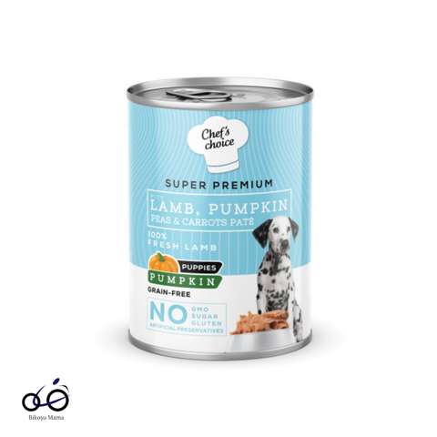 Hipoalerjenik Kuzulu ve Bal Kabaklı Tahılsız Ezme Yavru Köpek Konservesi 400gr