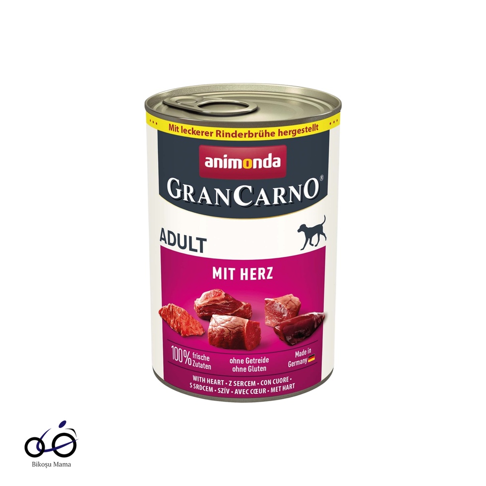 GranCarno Yürekli Yetişkin Köpek Konservesi 400gr