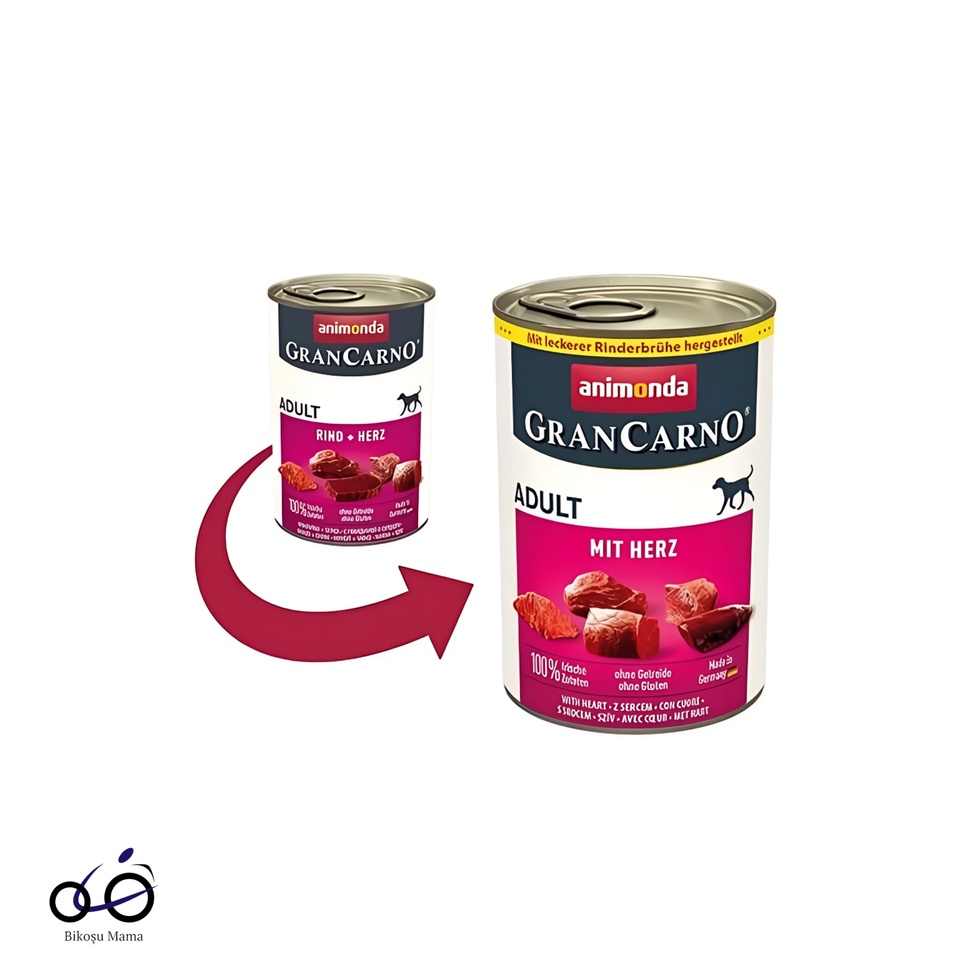 GranCarno Yürekli Yetişkin Köpek Konservesi 400gr