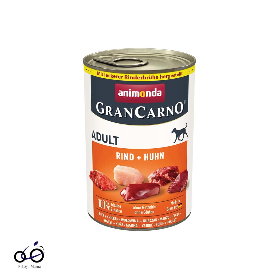 GranCarno Sığırlı ve Tavuklu Yetişkin Köpek Konservesi 400gr