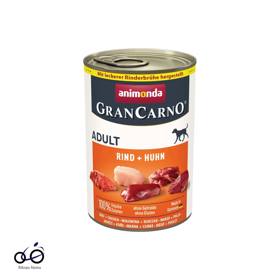 GranCarno Sığırlı ve Tavuklu Yetişkin Köpek Konservesi 400gr