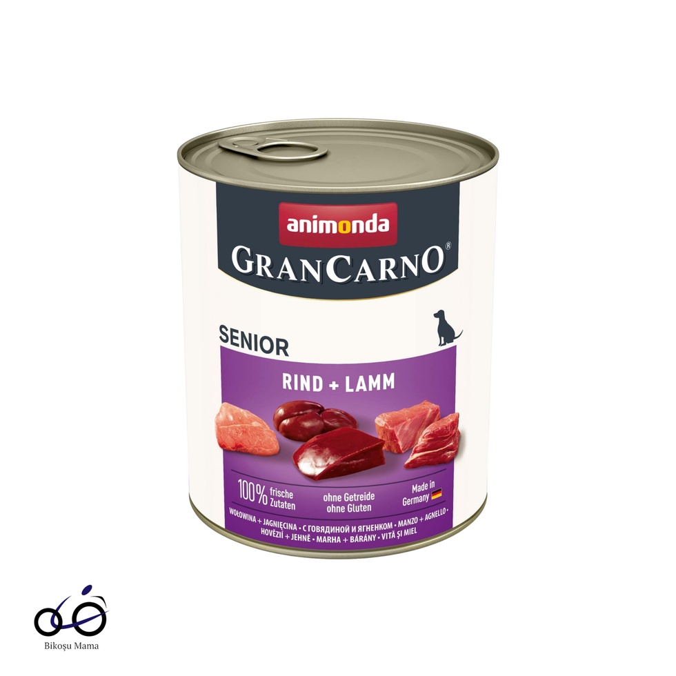 GranCarno Sığırlı ve Kuzulu Yaşlı Köpek Konservesi 400gr