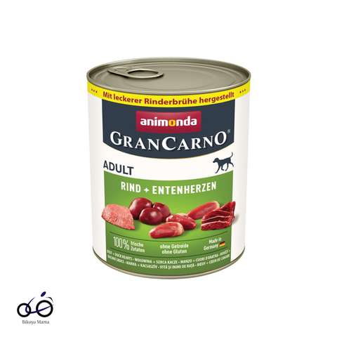 GranCarno Sığırlı ve Ördekli Yetişkin Köpek Konservesi 400gr