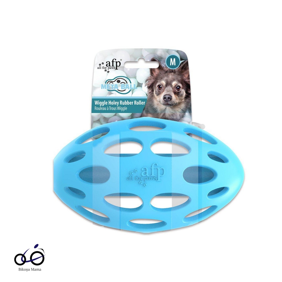 Meta Ball Sesli Kauçuk Delikli Silindir Köpek Oyuncağı M