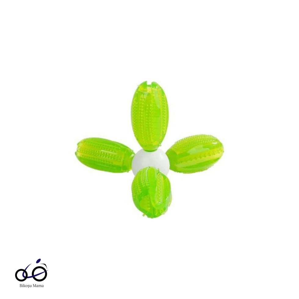 Çok Yönlü Dental Temizleyici Yeşil Köpek Oyuncağı