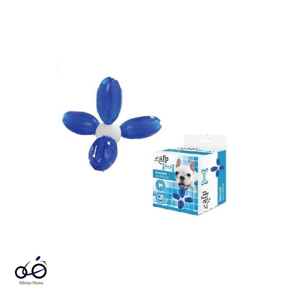 Çok Yönlü Dental Temizleyici Mavi Köpek Oyuncağı