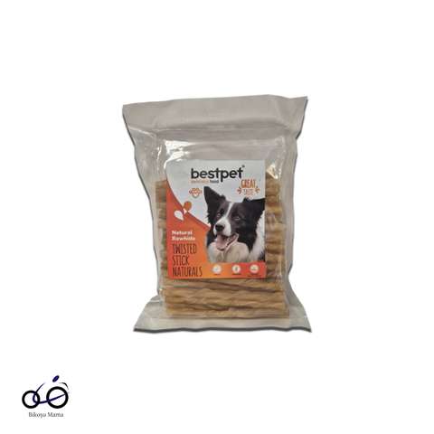 Twisted Stick Naturals, %100 Doğal Deri Burgu Köpek Ödül Çubuğu 350gr