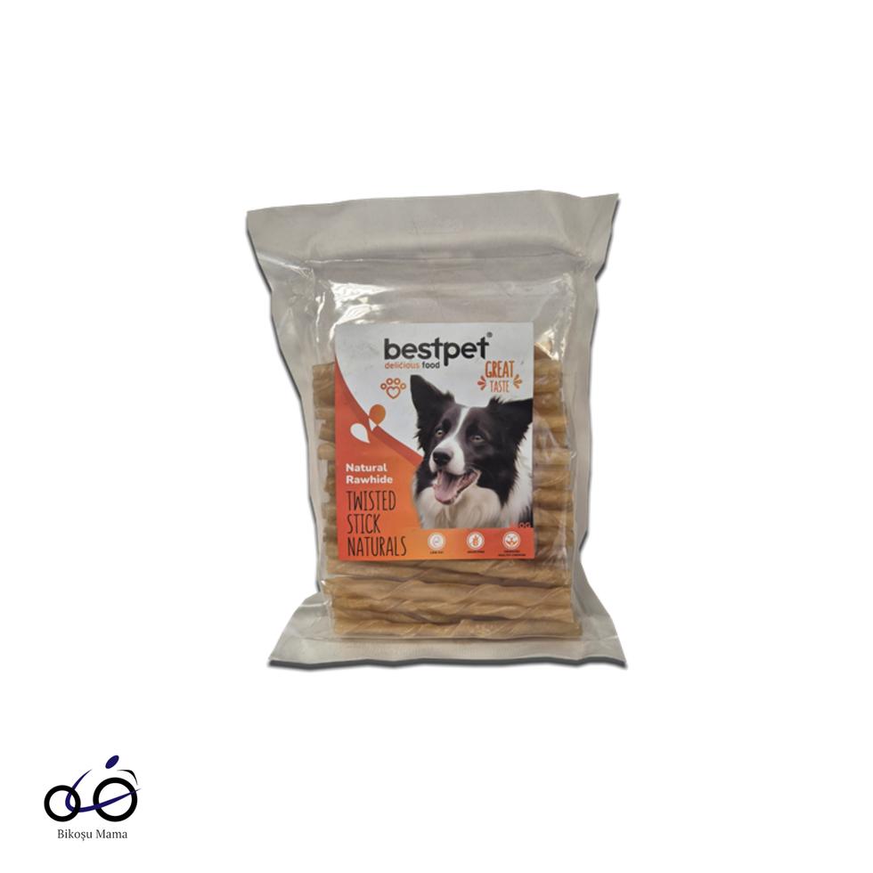 Twisted Stick Naturals, %100 Doğal Deri Burgu Köpek Ödül Çubuğu 350gr