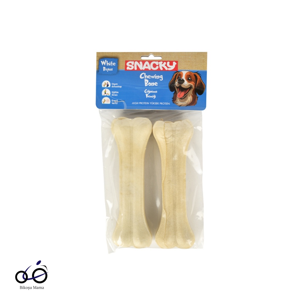 Beyaz Köpek Çiğneme Kemiği 15cm 2’li 145gr