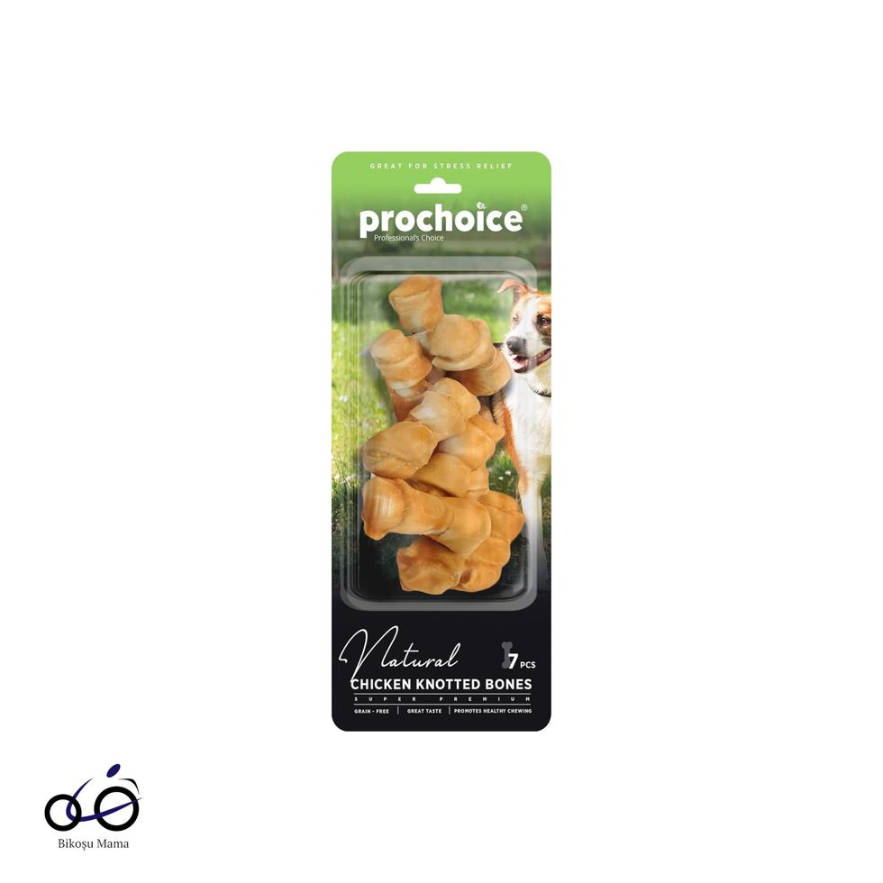 Natural Chicken Knotted Bones, Tavuk Etli Düğümlü Köpek Ödül Kemiği 7 parça