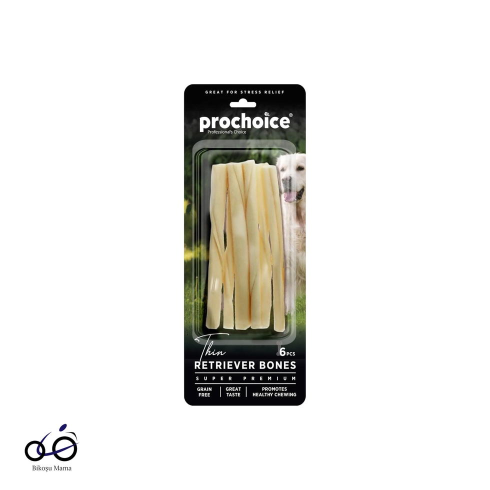 Thin Retriever Bones, İnce Köpek Ödül Kemiği 6 parça